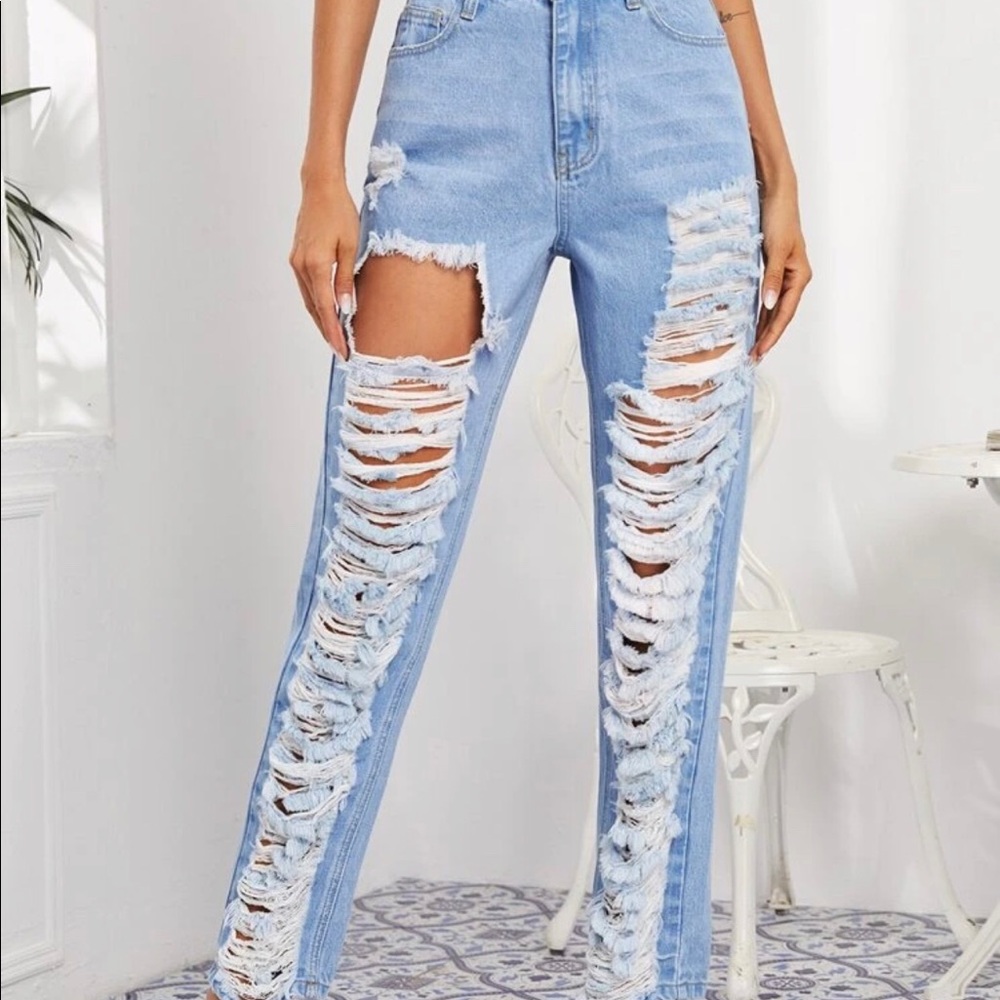 Ripped denim